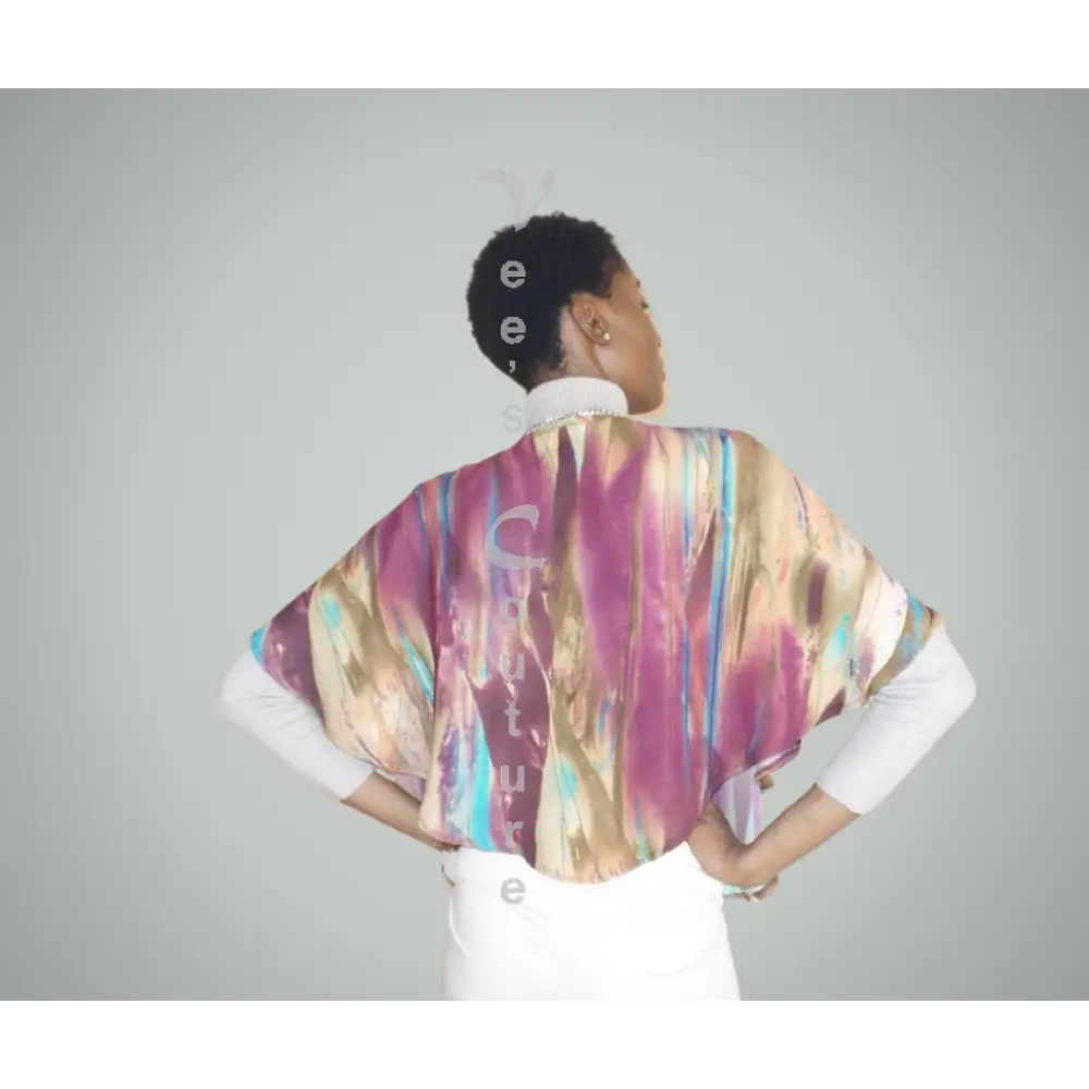 Splash Mix Poncho Blouse